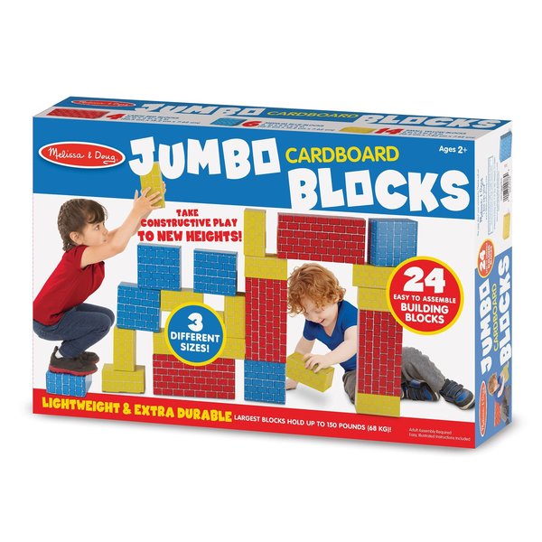 Melissa & Doug Jumbo Cardboard Blocks, 24-Piece Set 2783